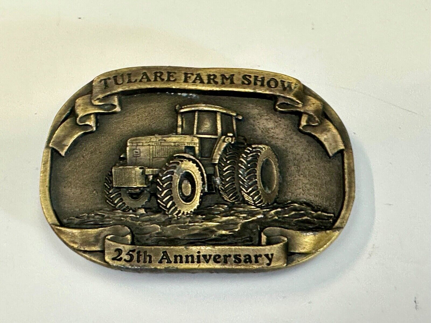 Tulare Farm Show 25th Anniversary Limited 1992 John Deere Tractor belt buckle
