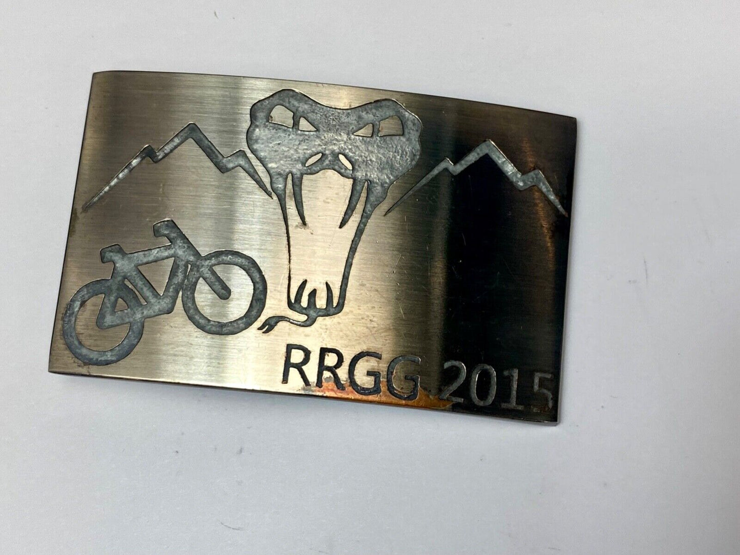 2015 RRGG Mountain Bike Belt Buckle Viper Logo Event Trail Ride Race BMX