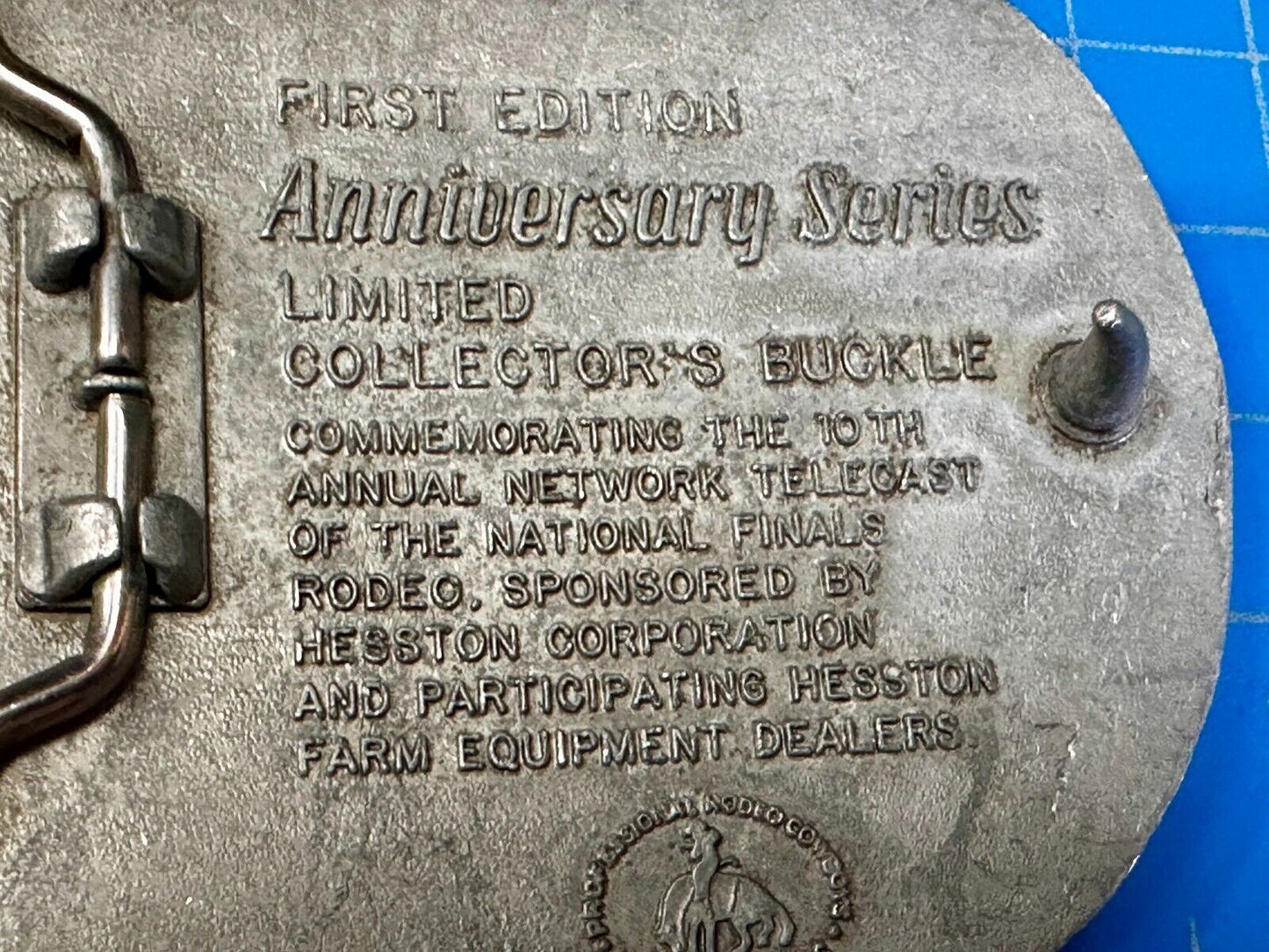 25 Year Anniversary Hesston NFR National Finals Rodeo Cowboys Belt Buckle