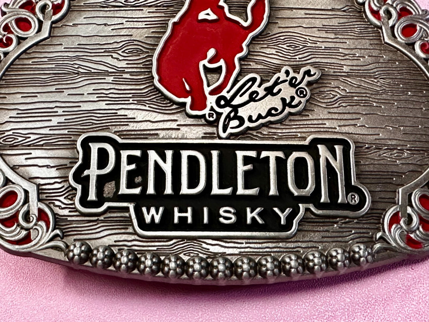 2023 Pendleton Whiskey Let'er Buck Rodeo Cowboy Montana Silversmiths Belt Buckle
