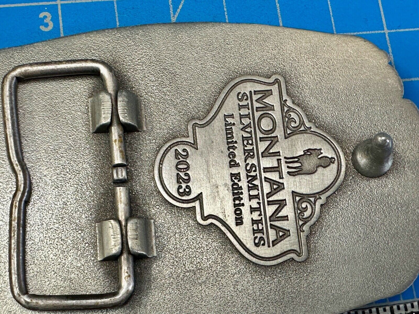 2023 Pendleton Whisky Belt Buckle Montana Silversmiths Let'er Buck Cowboy Rodeo