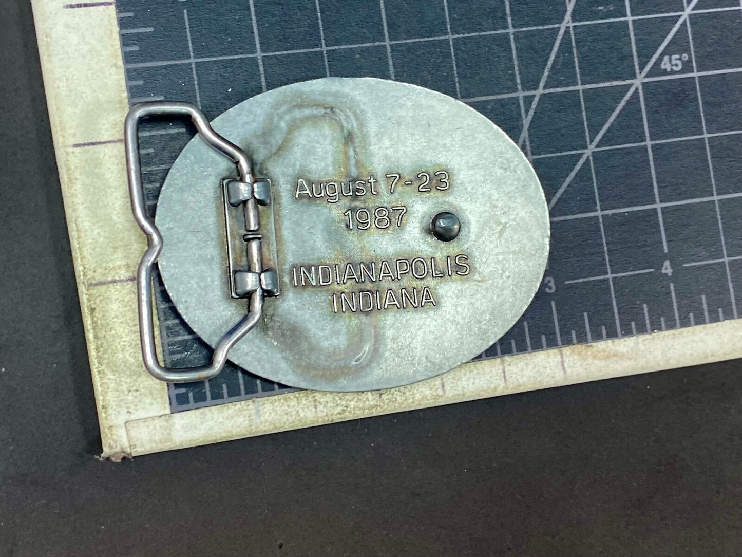 The Tenth Pan American Games 1987 Belt Buckle Pan Am Games Indianapolis