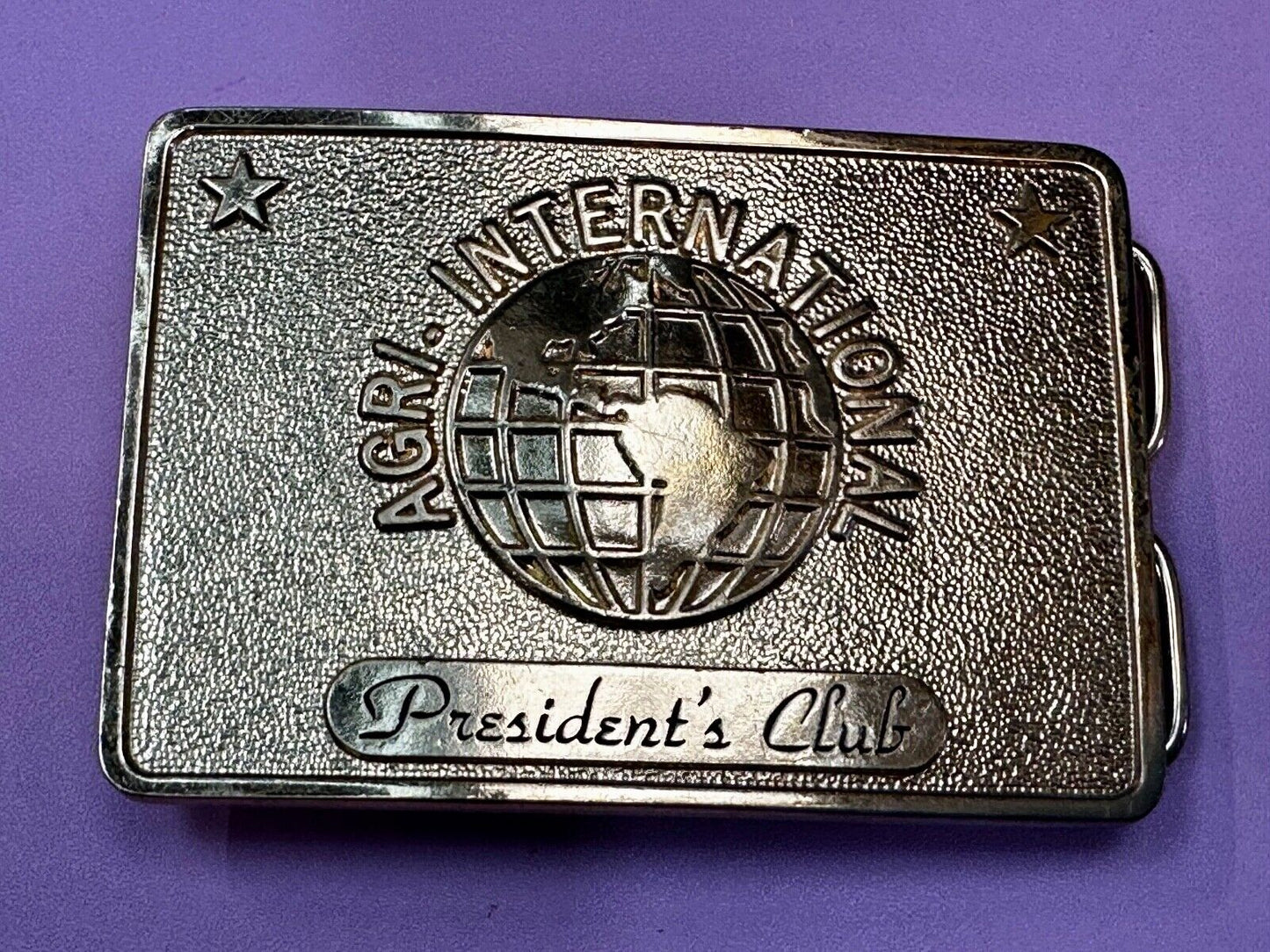 Agri International Inc Omaha NE Farming Presidents club Vintage 1978 Belt Buckle