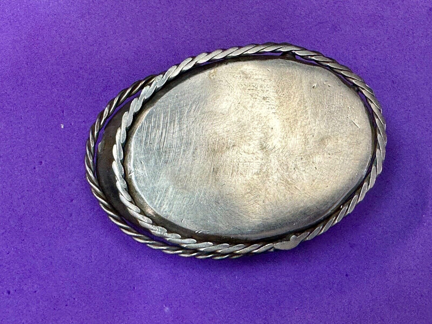Artisan Silver color belt buckle for craft project / wear