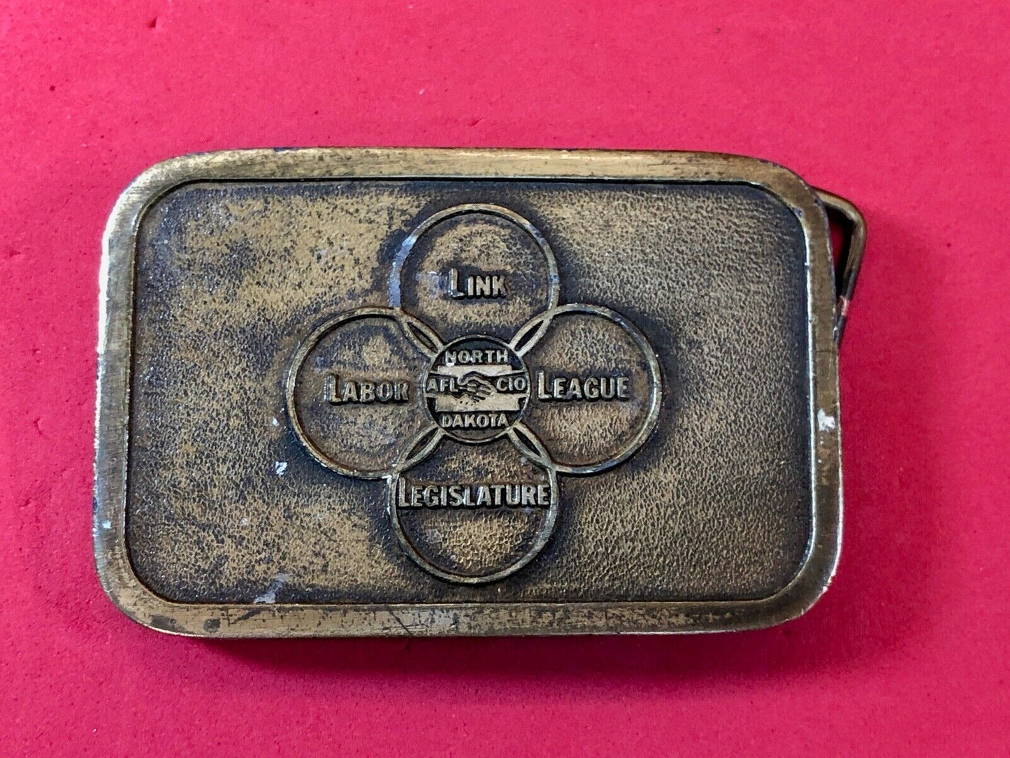 Vintage AFL-CIO North Dakota - Labor League Legislature belt buckle