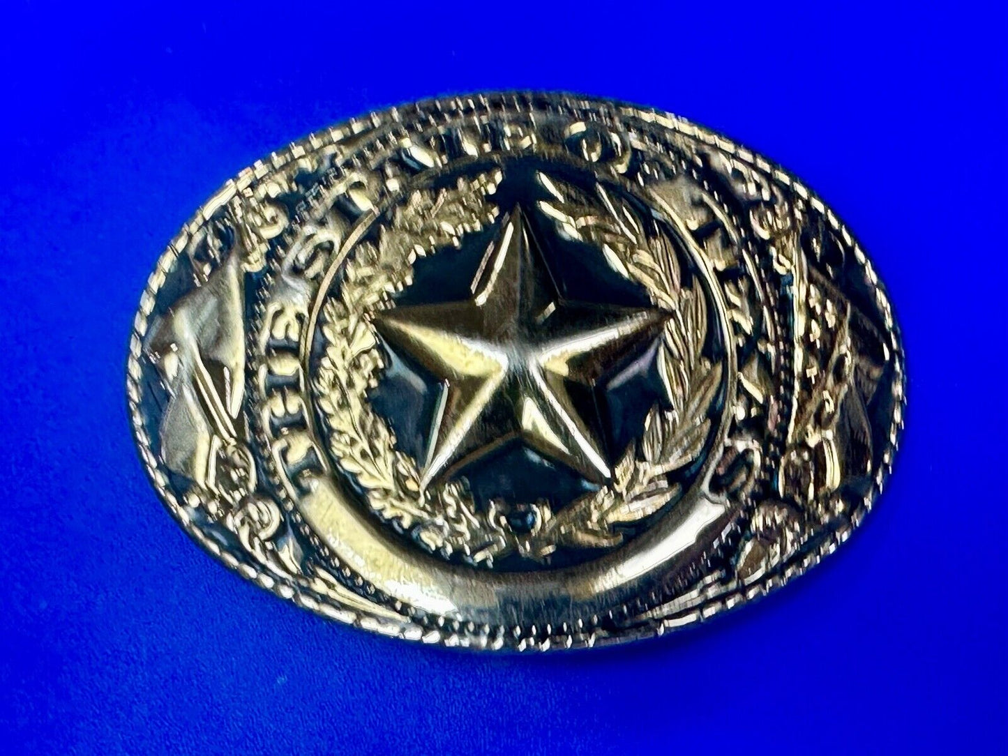 The Great State of Texas Star & Flag & Pride! USA made belt buckle marked W