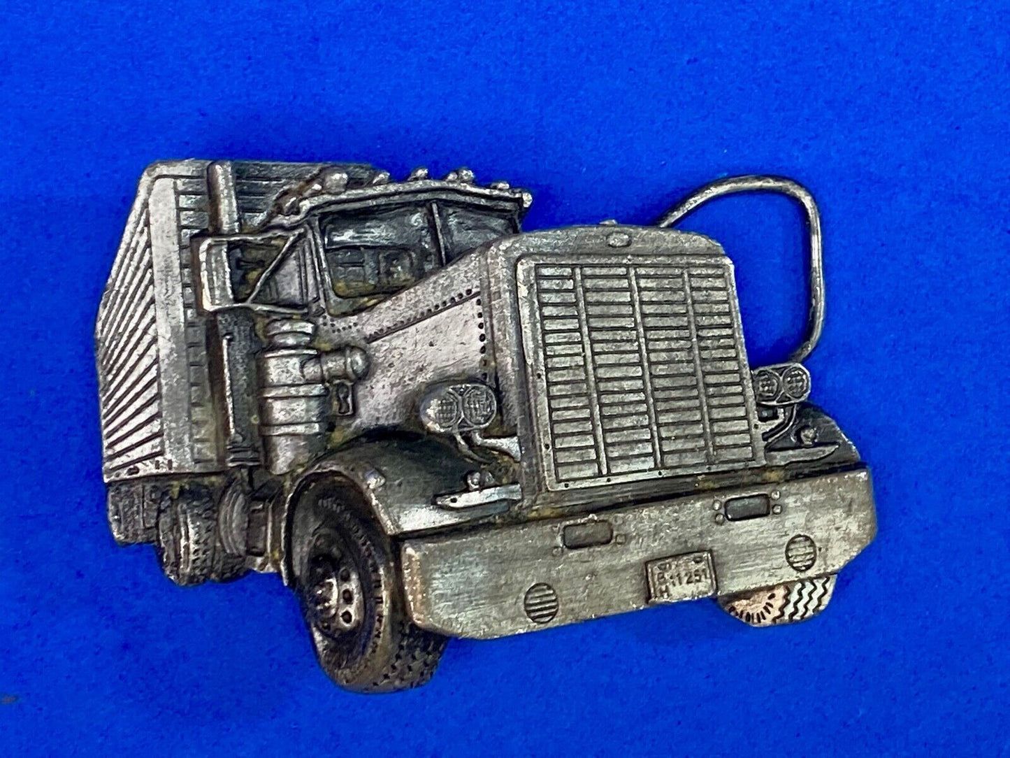 Vintage 1977 Semi Big Rig Truck Long Haulers Belt Buckle By Bergamot