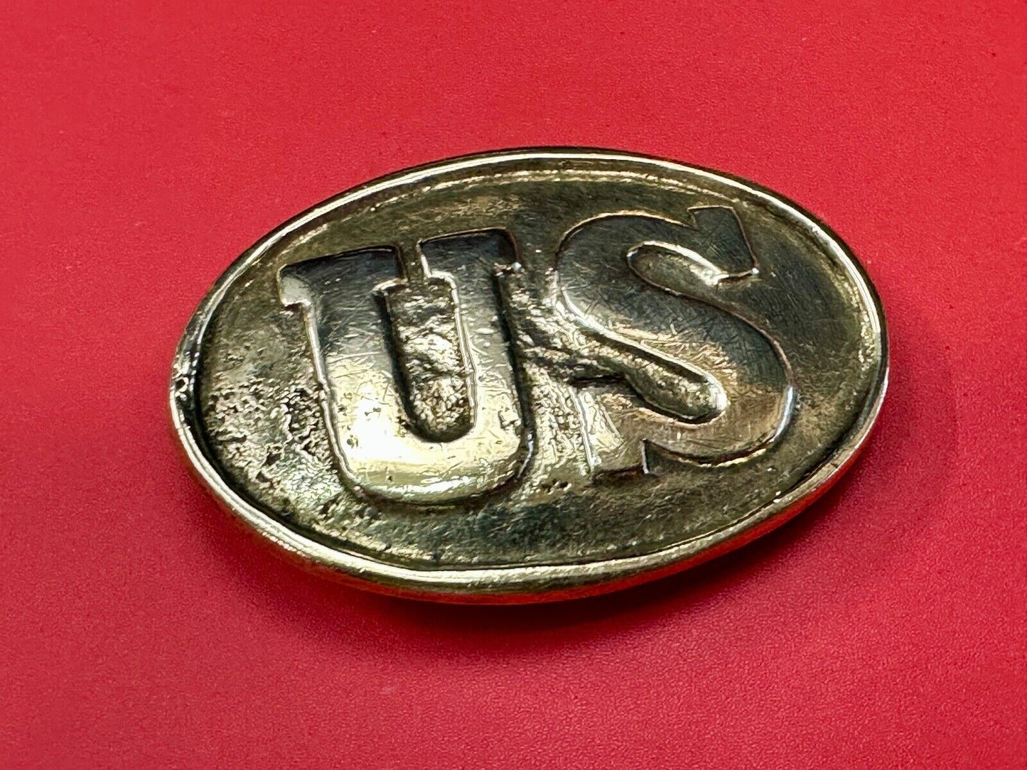 US Enlisted Army Soldiers Civil War Reproduction belt buckle - Two prong back