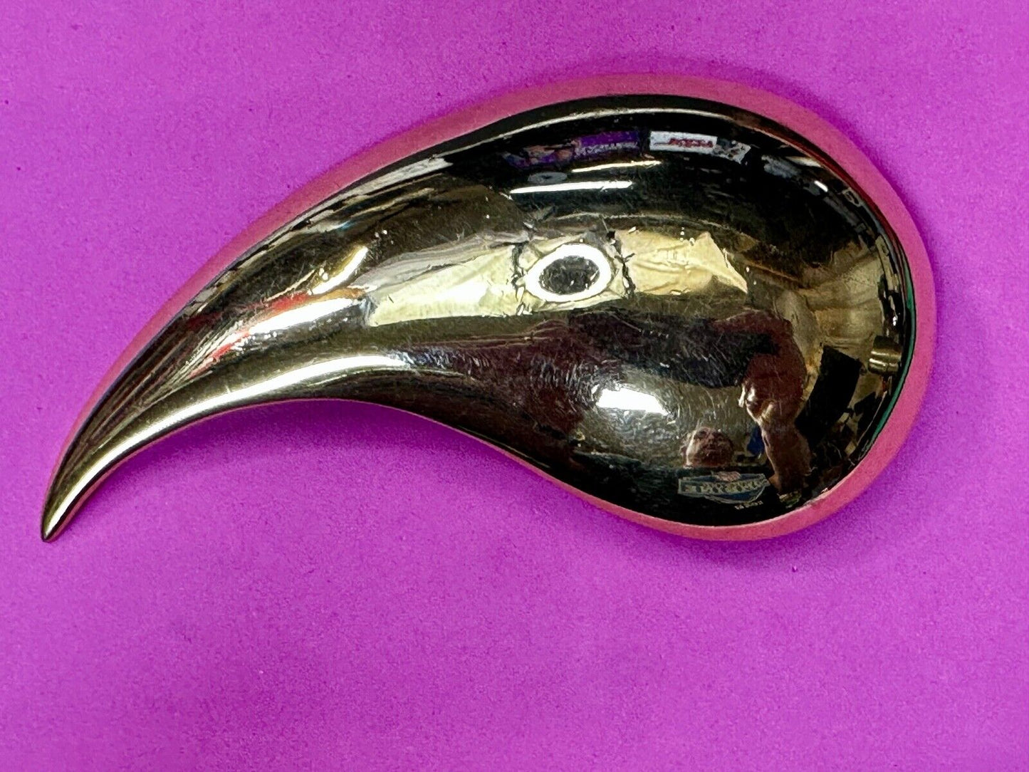 Teardrop HUGE Unique Pattern Design Boho Large Gold Tone Belt Buckle Alexis