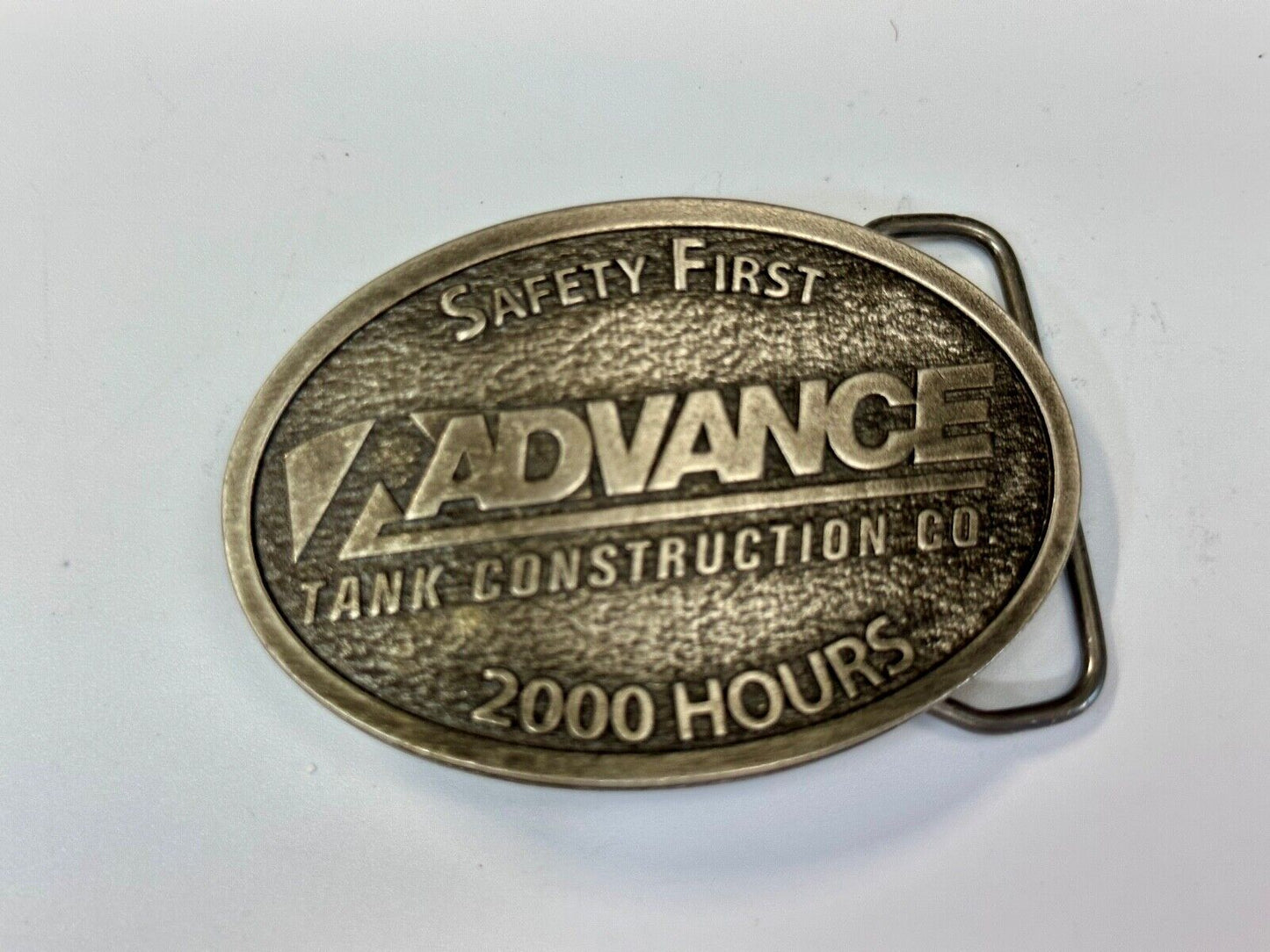 Advance Construction Safety First Award 2000 Hours belt buckle