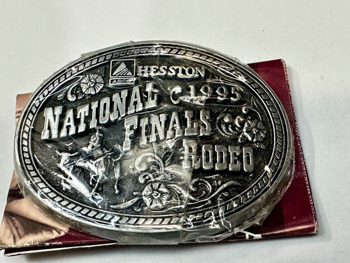 1995 NFR National Finals Rodeo NOS Youth Size Western Belt Buckle