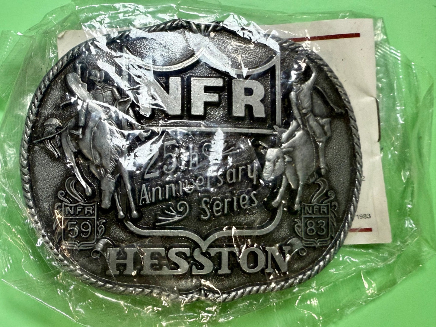 1983 Hesston Nfr National Finals Rodeo 25Th Anniversary Series NOS Belt Buckle