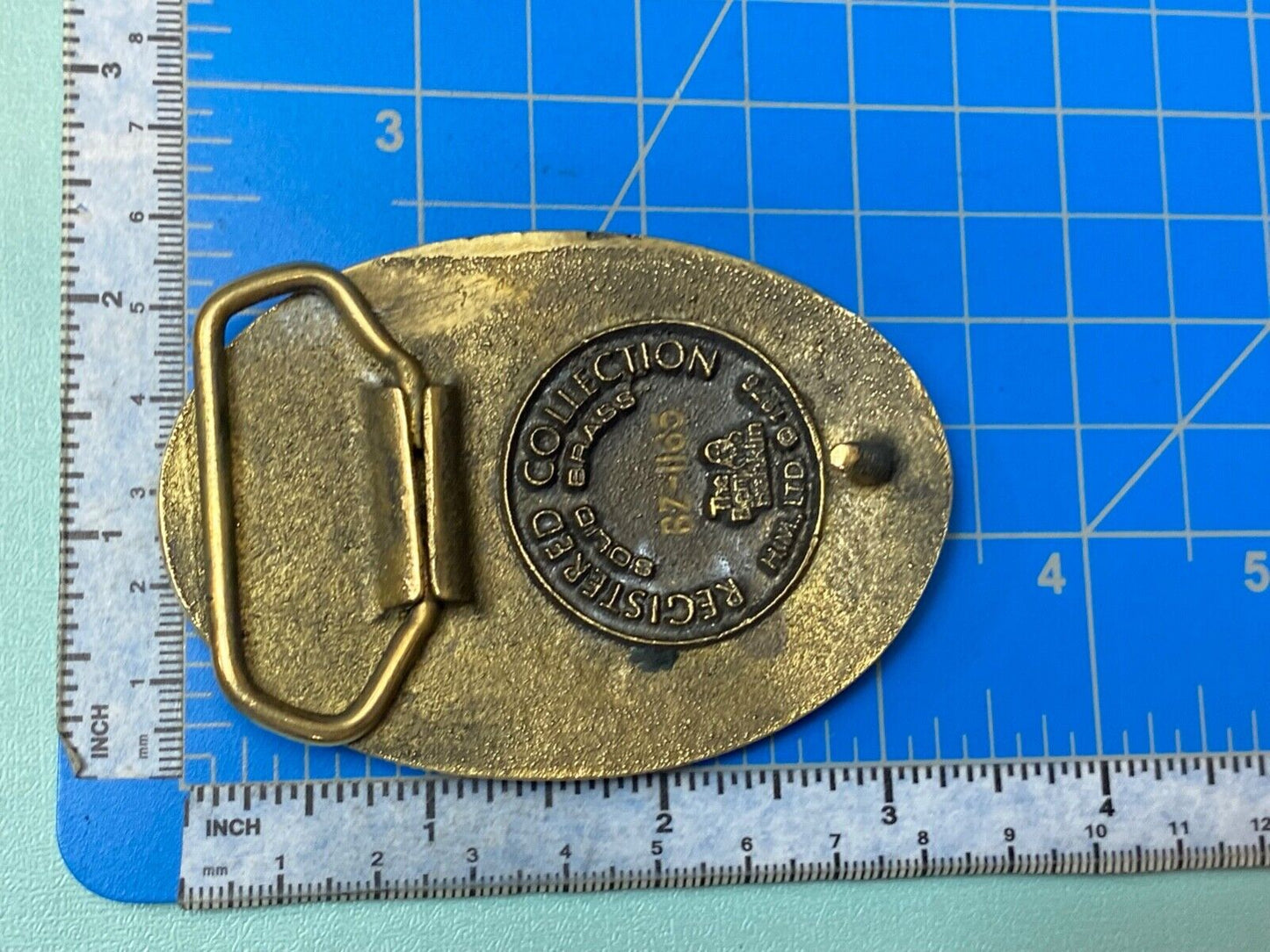 The Union - Oregon 1859 State commemorate solid brass state series belt buckle