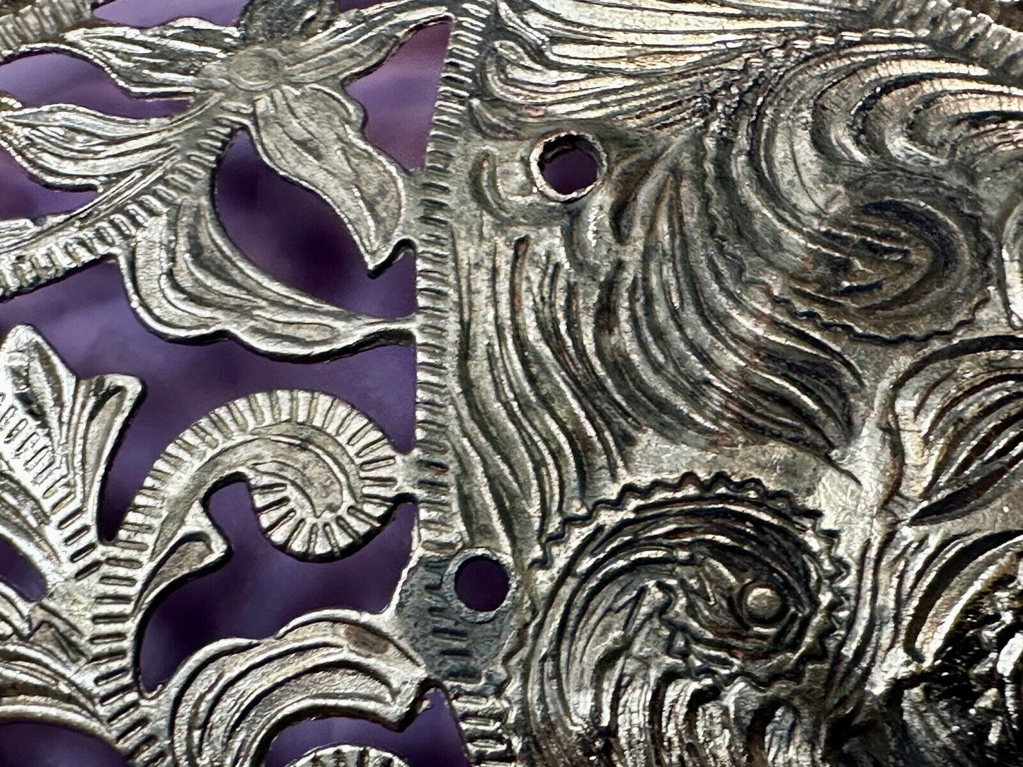 unique western flower swirl belt buckle for centerpiece project or to wear