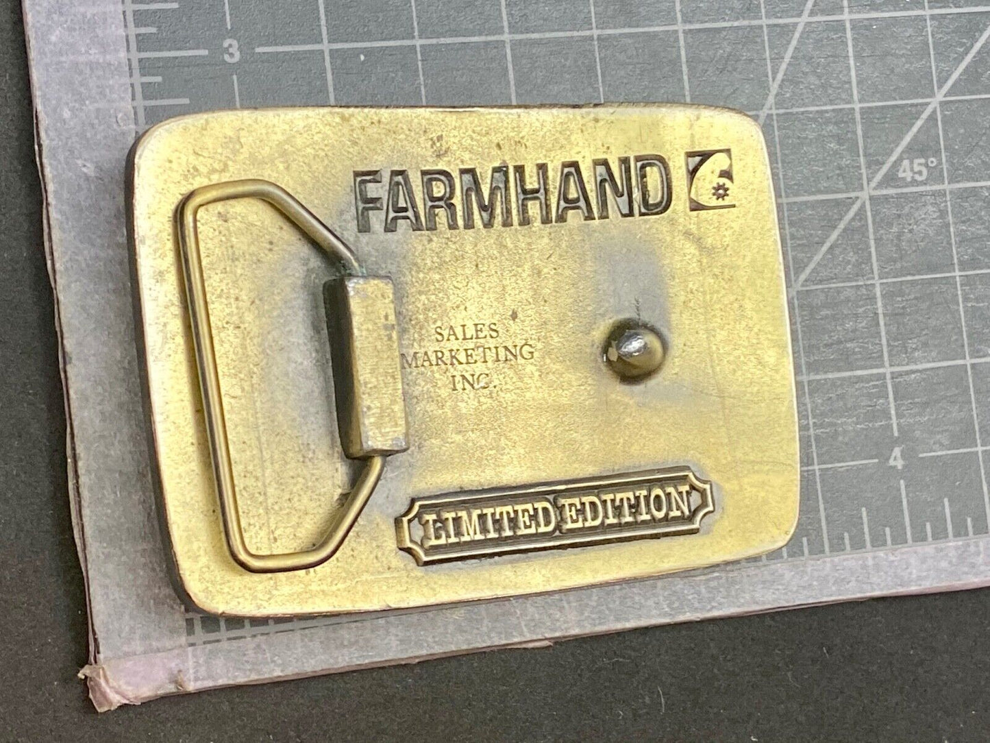 AGRICULTURE, Americas Lifeline belt buckle by Farmhand Statue of liberty