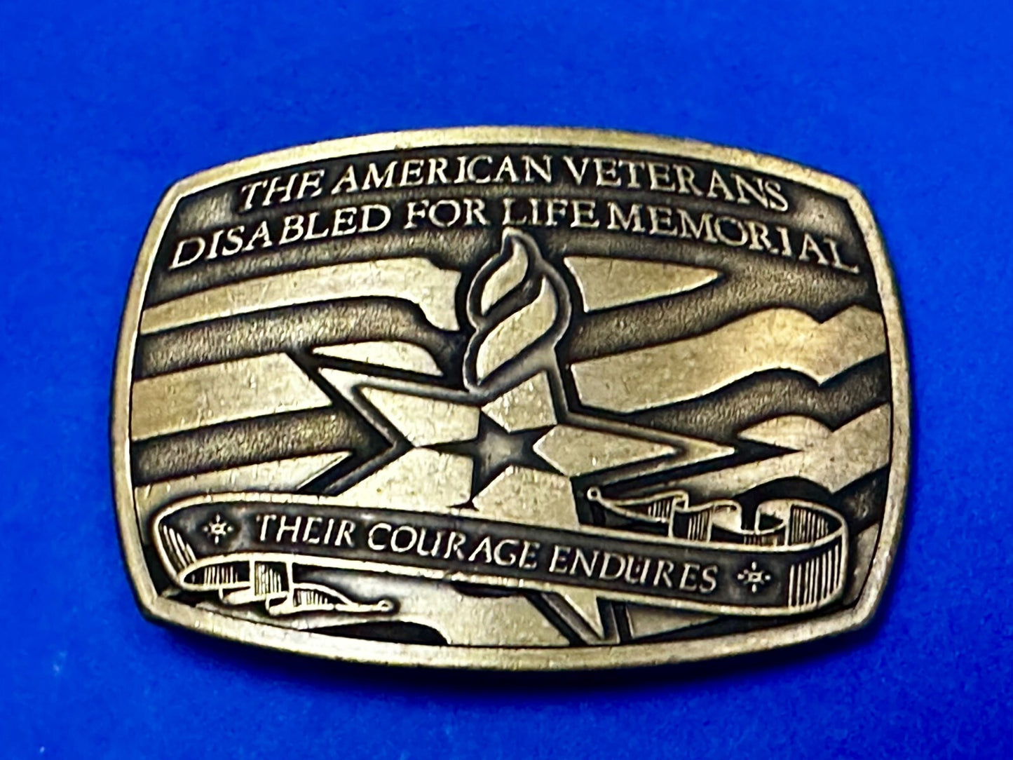 The American Veterans Disabled For Life Memorial Commemorative 2006 Belt Buckle