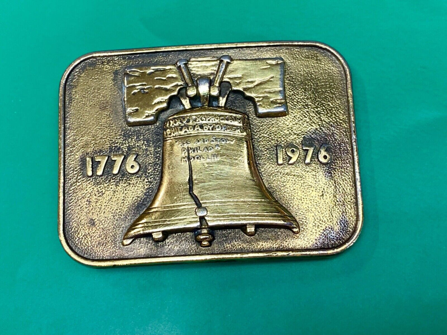 200 year celebration of Liberty Bell Vintage brass tone belt buckle