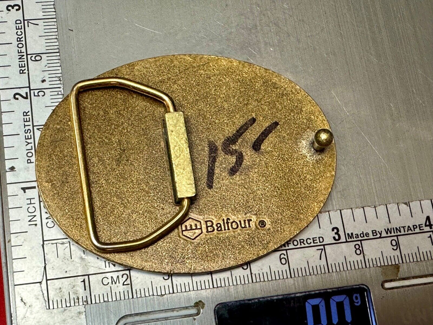1986 Texas wagon train TRILAND Circle Tx for past & Future Balfour belt buckle