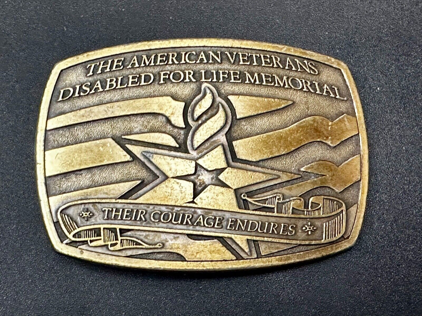 The American Veterans Disabled for life Memorial Commemorative Belt Buckle