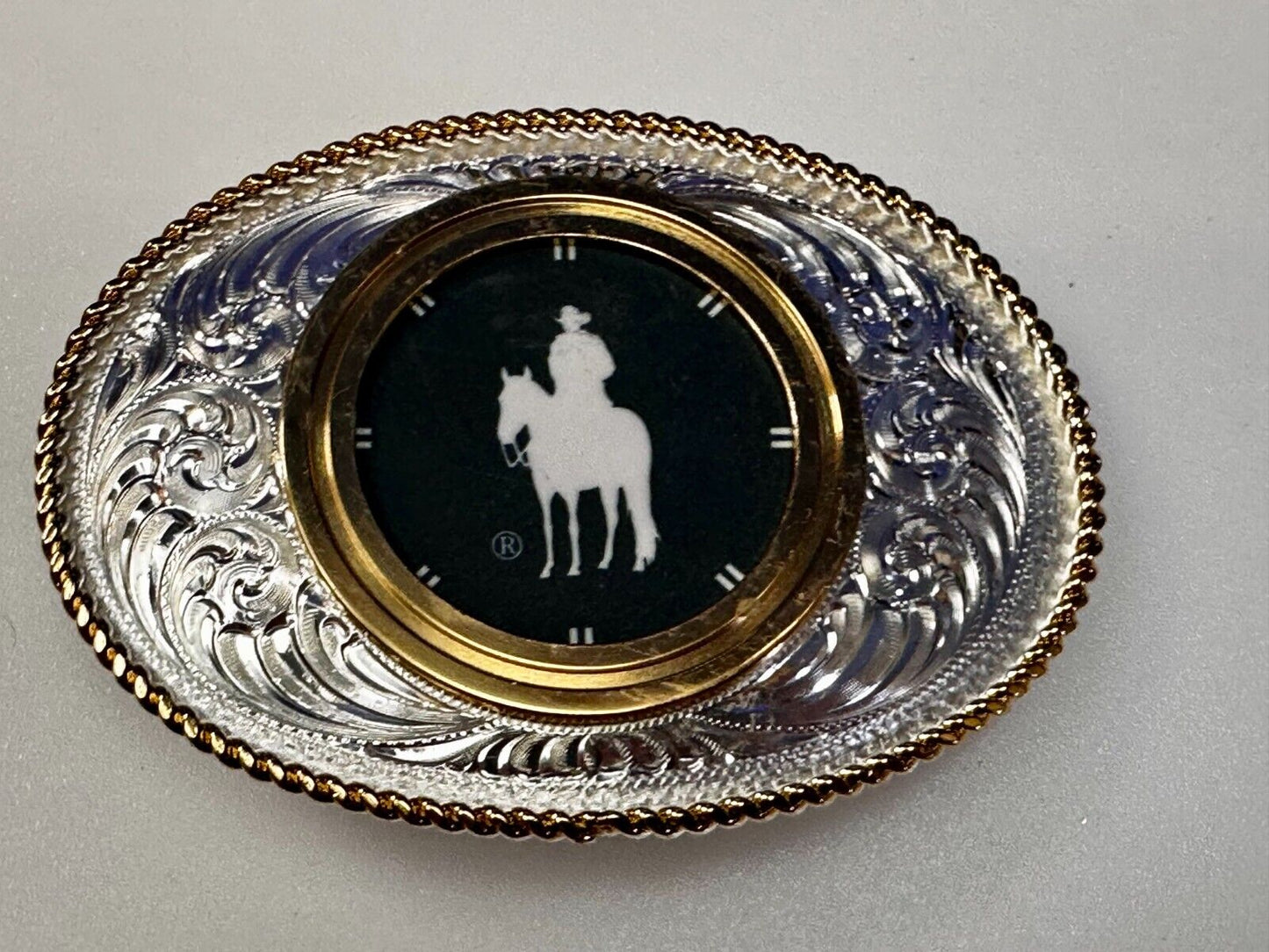 Vintage Blank Coin CollectorsTwo Tone Vintage Montana Silversmith Belt Buckle
