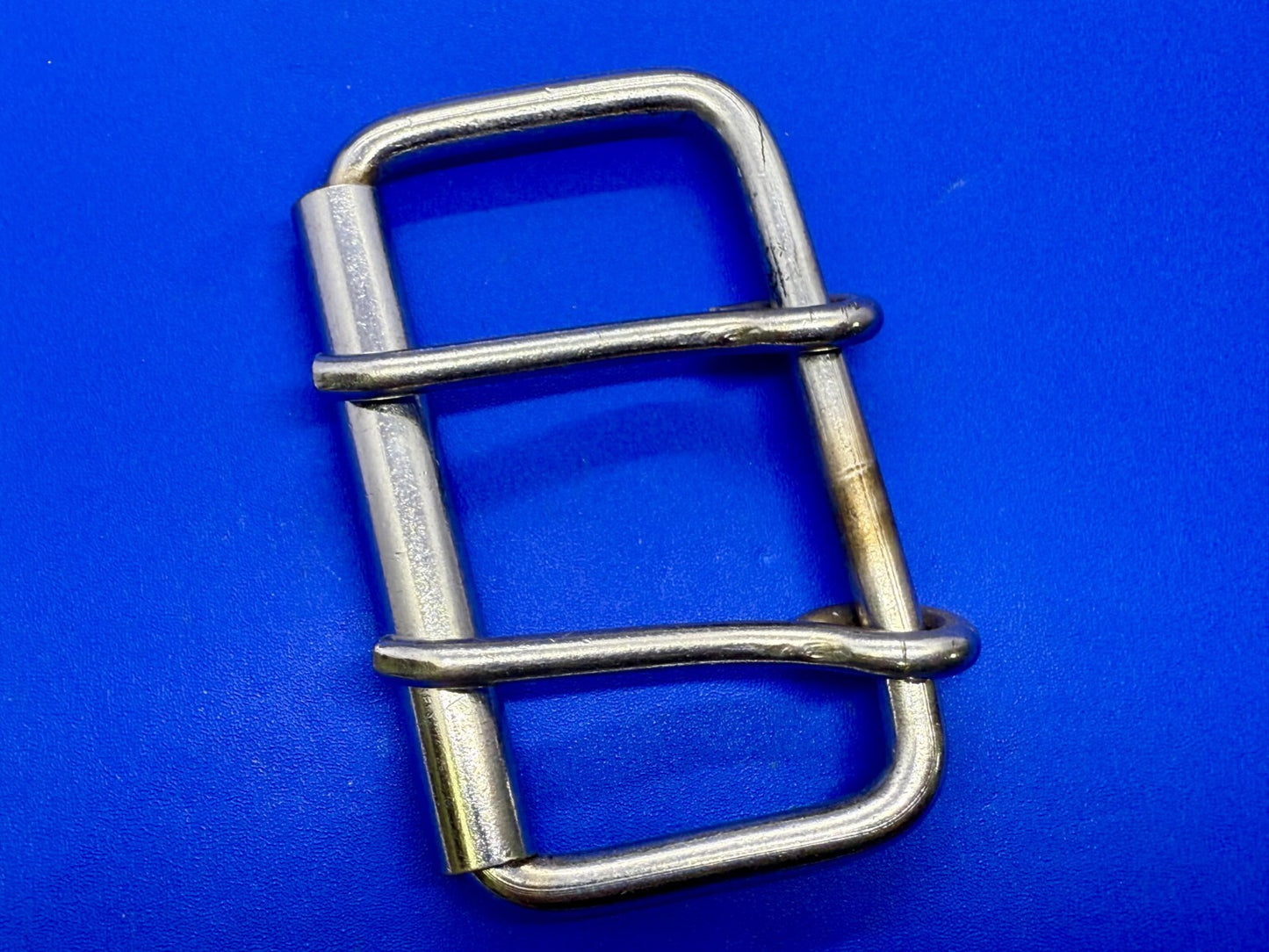3" wide Double Prong Roller Silver Tone Replacement Uniform Belt Buckle