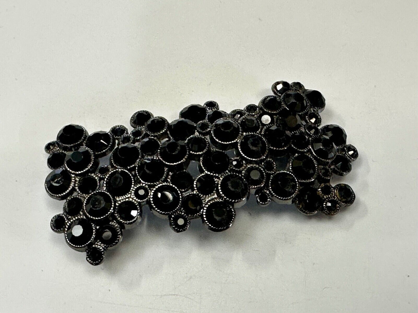 Black Rhinestone Cluster / Covered Retro Women's 4" Wide Belt Buckle