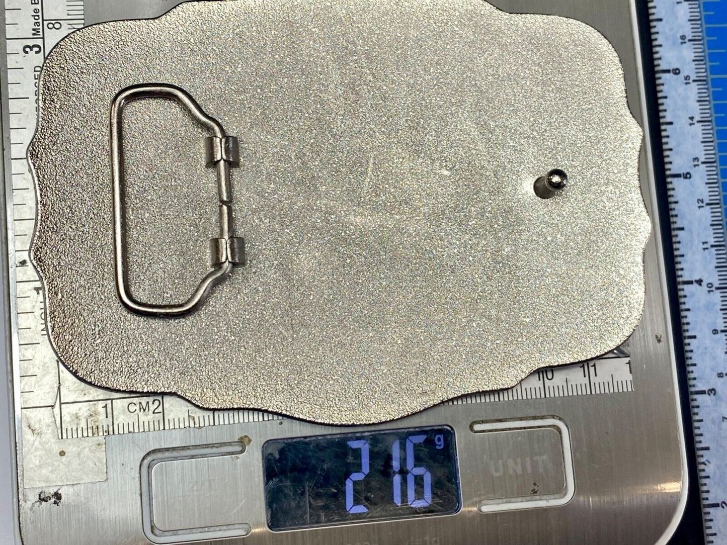 TEQUILA CAZADORES 100% DE AGAVE BELT BUCKLE RARE ADVERTISING OVERSIZED, HUGE!