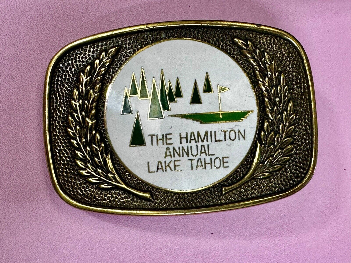 The Hamilton Health Center Annual Golf Tournament Lake Tahoe Belt Buckle