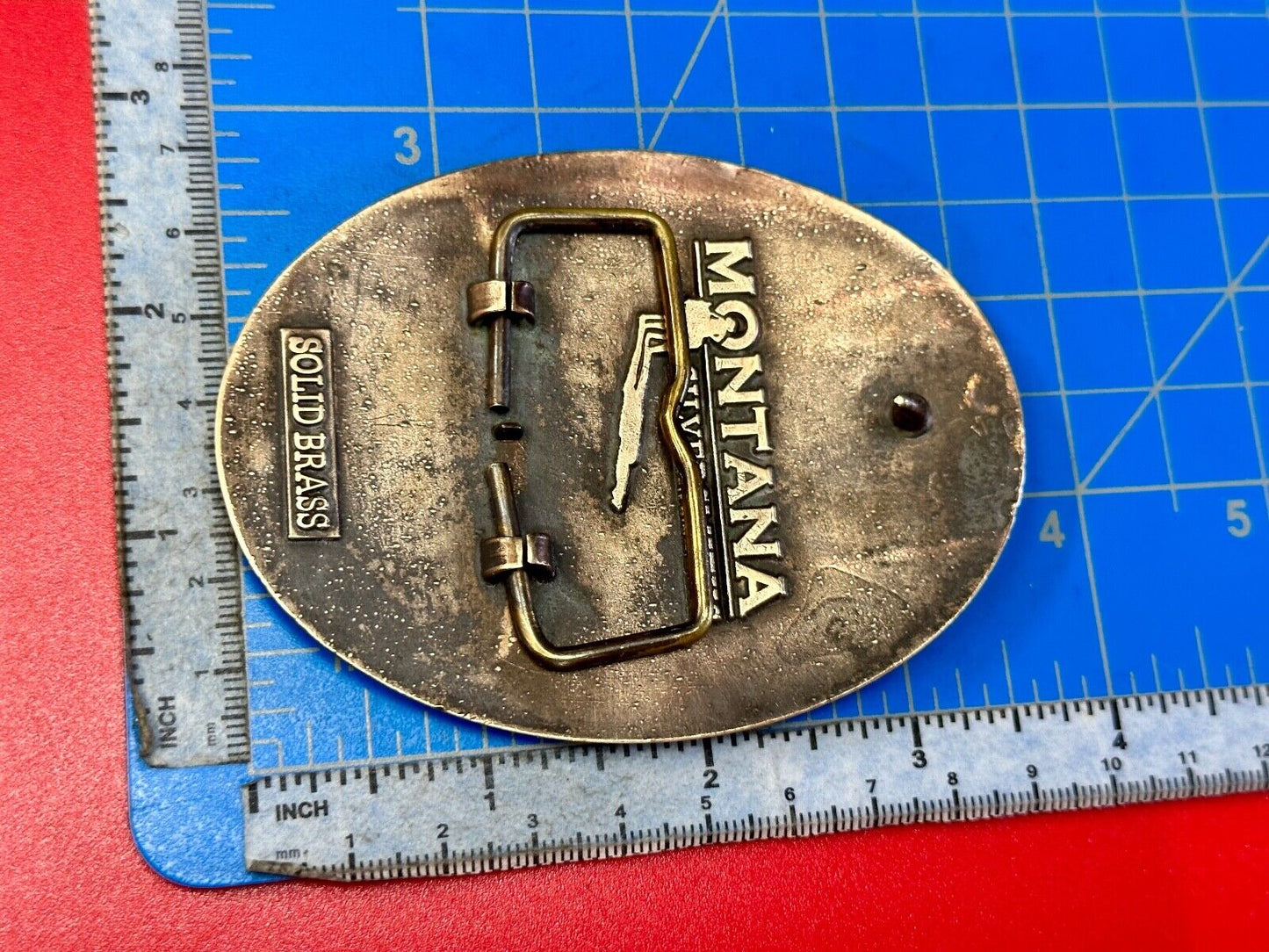 Vintage Deer Buck Doe Heritage Attitude Belt Buckle by Montana Silversmiths