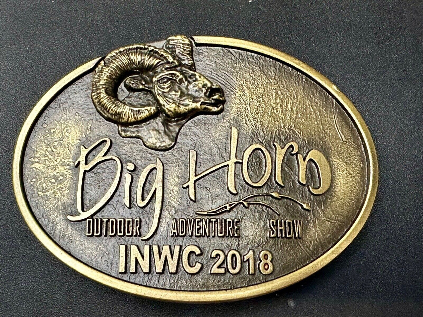 BIG HORN SHOW 2018 Outdoor Adventure Inland N.W. INWC Spokane WA Belt Buckle
