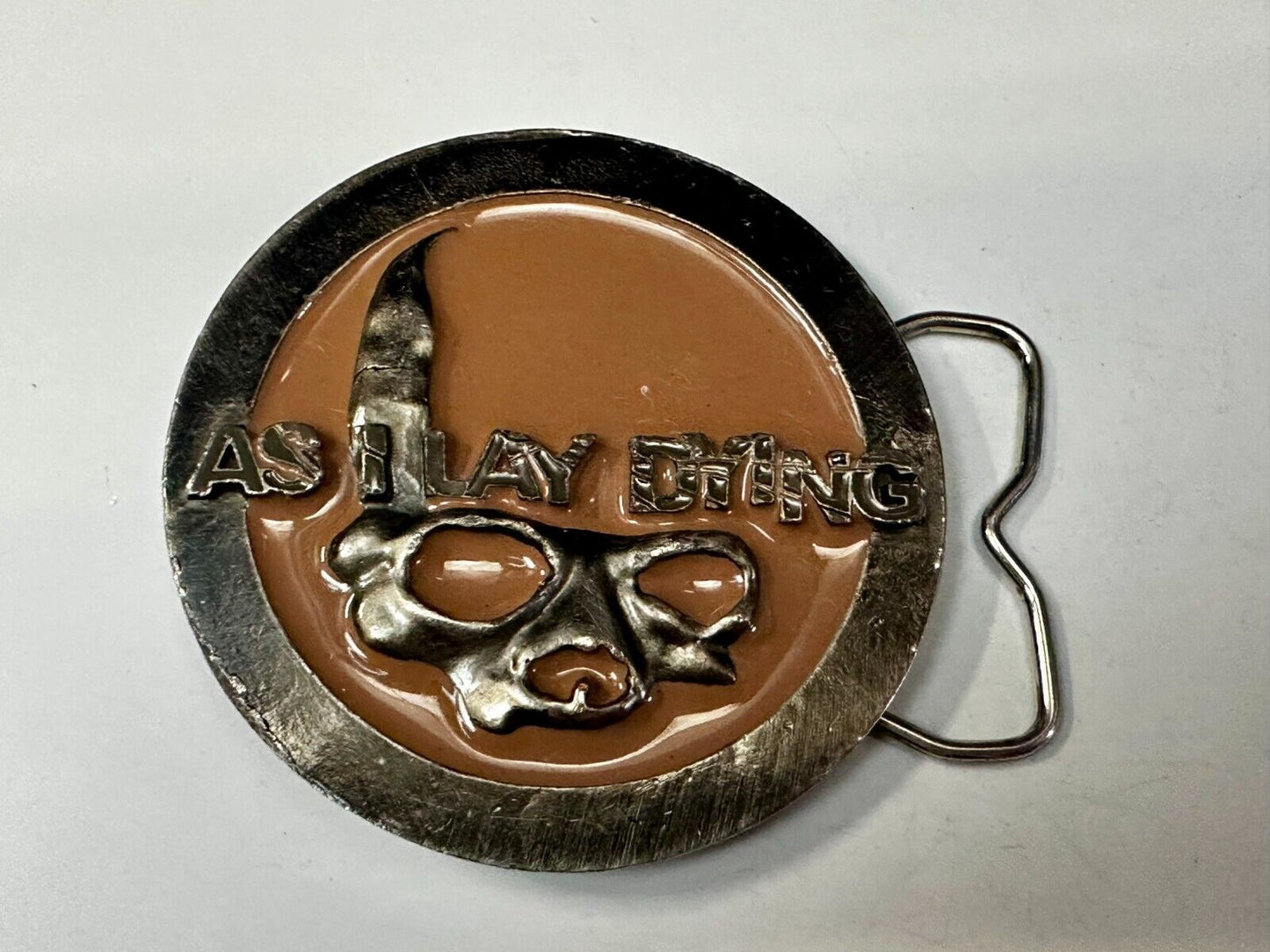 2005 As I Lay Dying Heavy Metal Rock Band Round Skull Music Belt Buckle