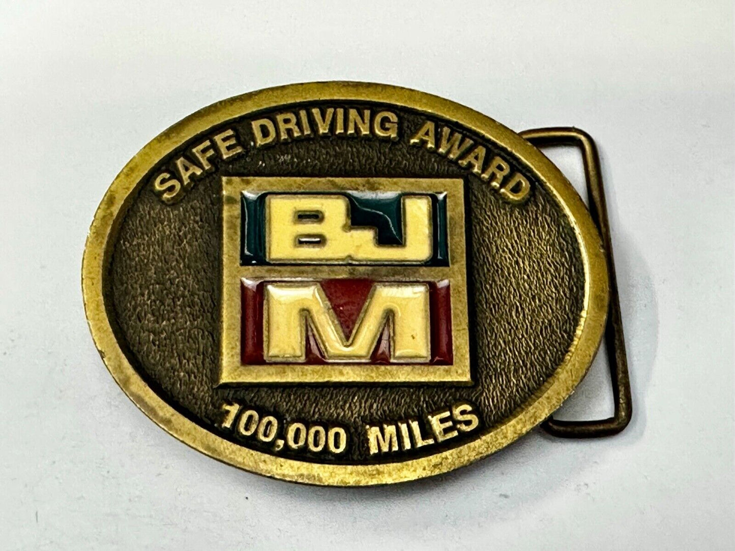 BJM Safety Driving Award Belt Buckle Made in USA by CD Hit