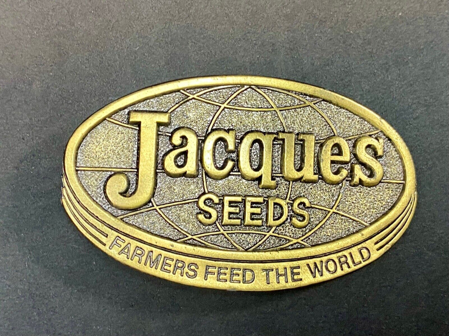 1977 Jacques Seed Farming Agriculture Corn Technology Belt Buckle By Lewis