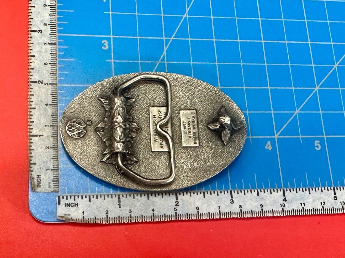 The Badger Ride WAHA Endurance Completive WI Arabian Horse Assn 77 belt buckle