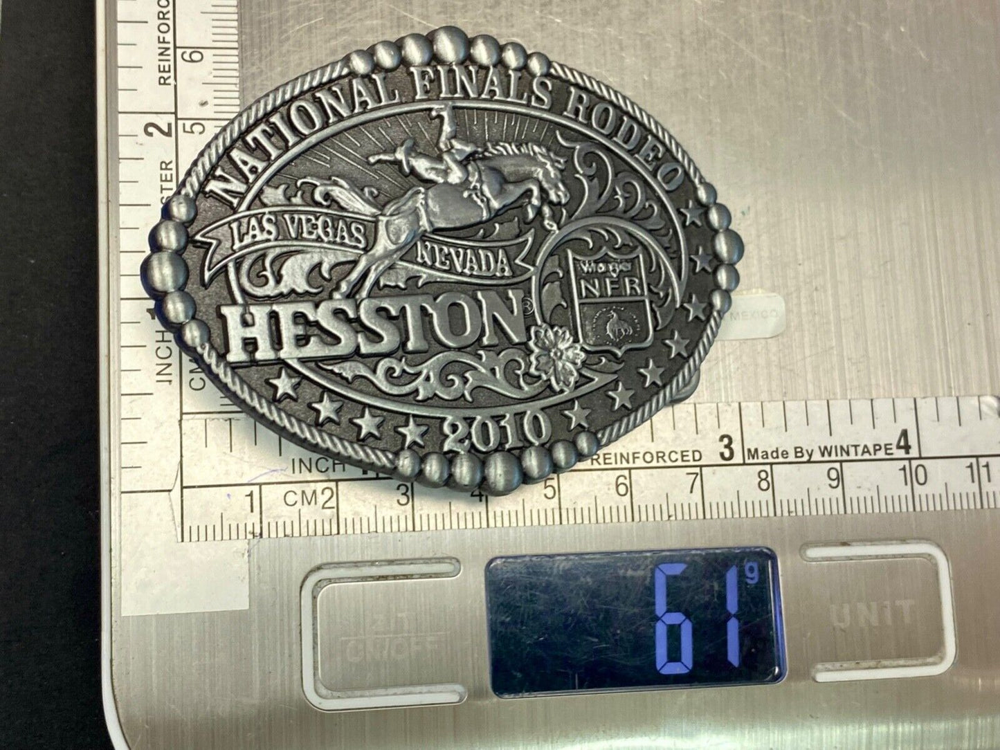 2010 Youth Size Nfr National Finals Rodeo Prca Sealed Belt Buckle