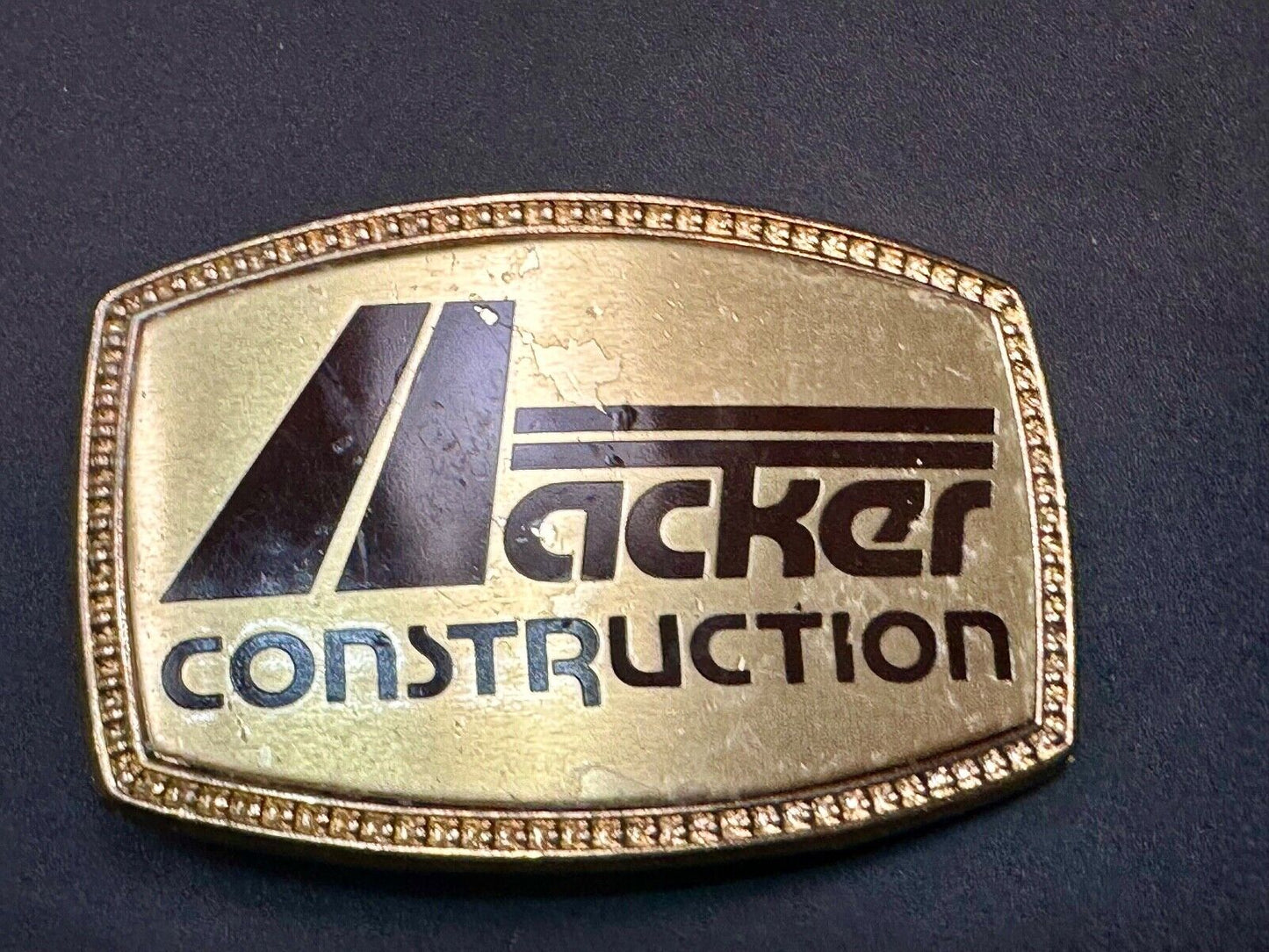 ACKER Home Construction Company Promo Advertising belt buckle FL, GA, Texas