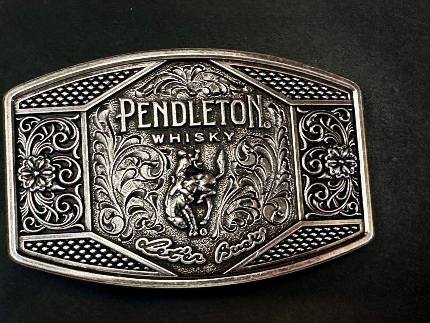 2022 Pendleton Whiskey Let'er Buck Rodeo Cowboy Montana Silversmiths Belt Buckle