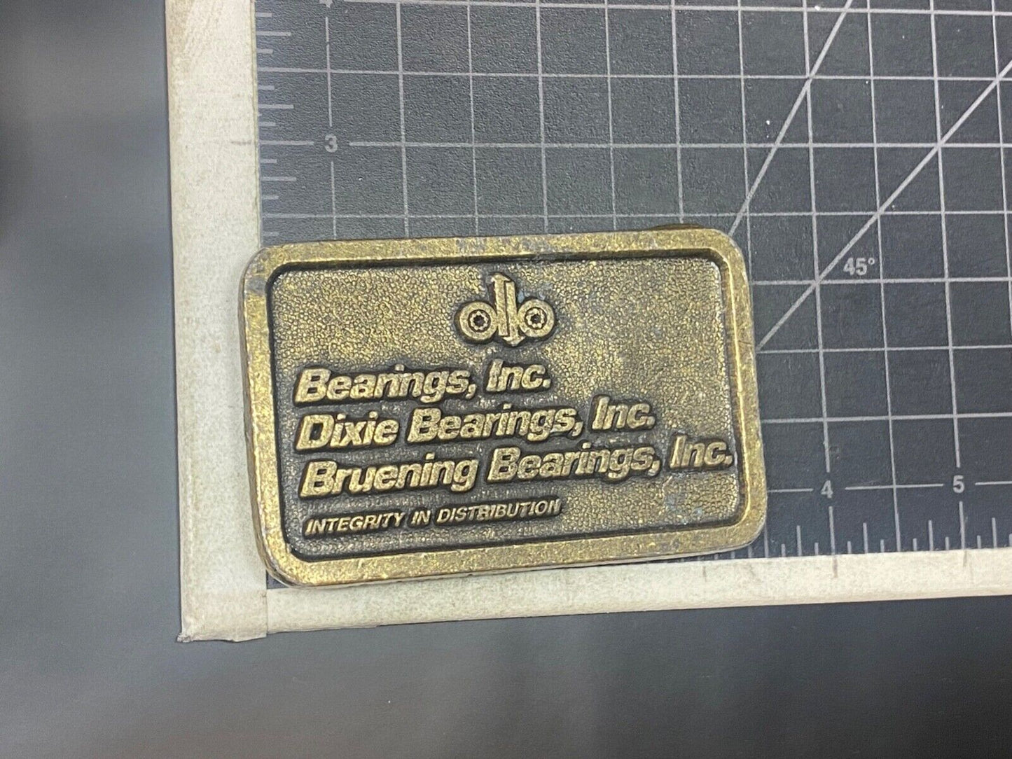 Vintage Bearings Inc Dixie, Burning Integrity in Distribution promo belt buckle