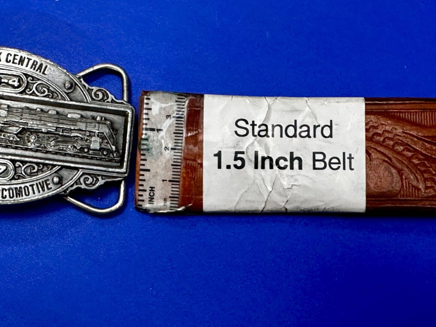 1985 New York Central Hudson Steam Locomotive belt buckle Bergamot Brass Works
