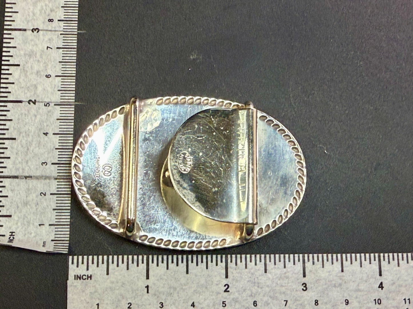 Vintage Diablo Sterling 8 Belt Buckle - Horseback cowboy BEAUTIFUL