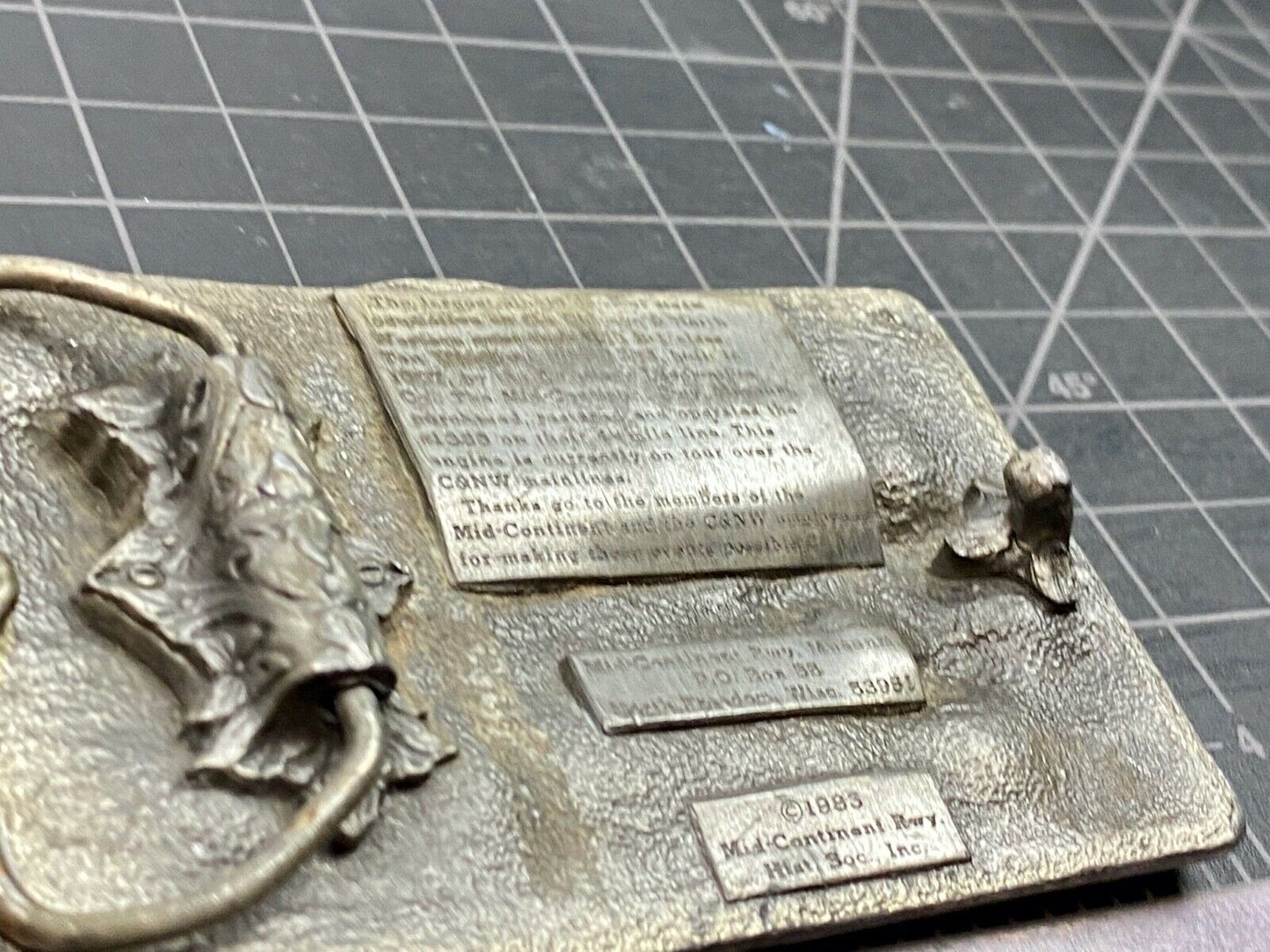 1980’s Mid Century Railroad Museum Steam Locomotive Train Belt Buckle
