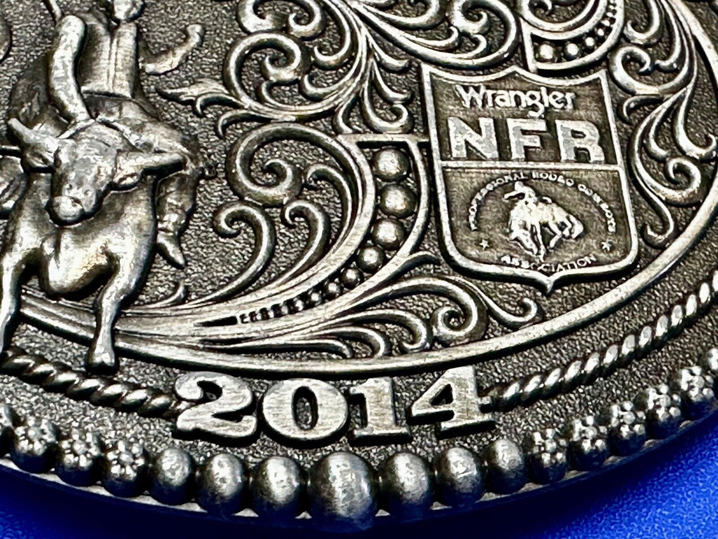2014 National Finals Rodeo NFR Cowboy Montana Silversmiths Youth Belt Buckle