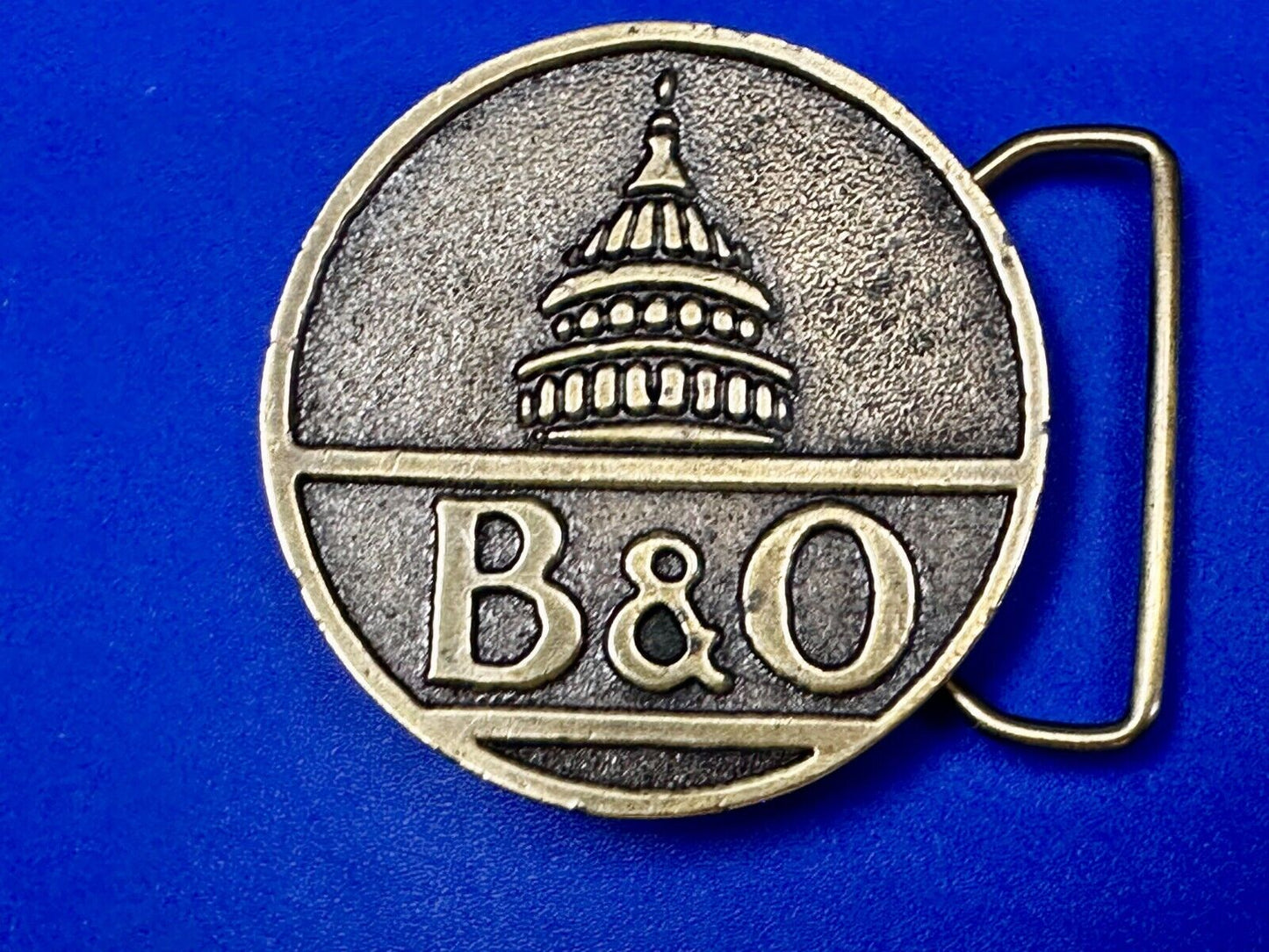 B & O Baltimore and Ohio Railroad Vintage 1974 Belt Buckle by Lewis Buckle Co.