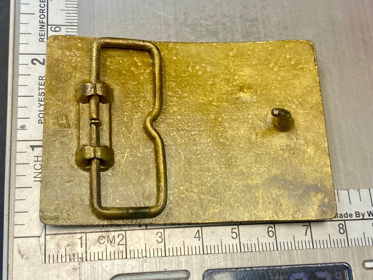 AUSTEEL Alburn Steel Company INC NY 13021 promo belt buckle by RJ