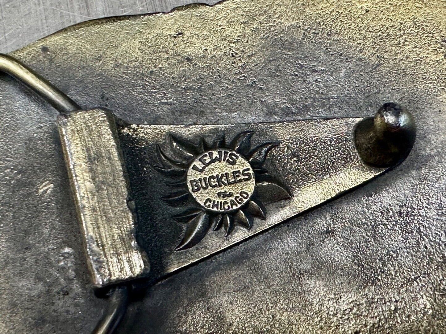 The Elgin, The worlds first tree sweeper commemorative belt buckle by Lewis