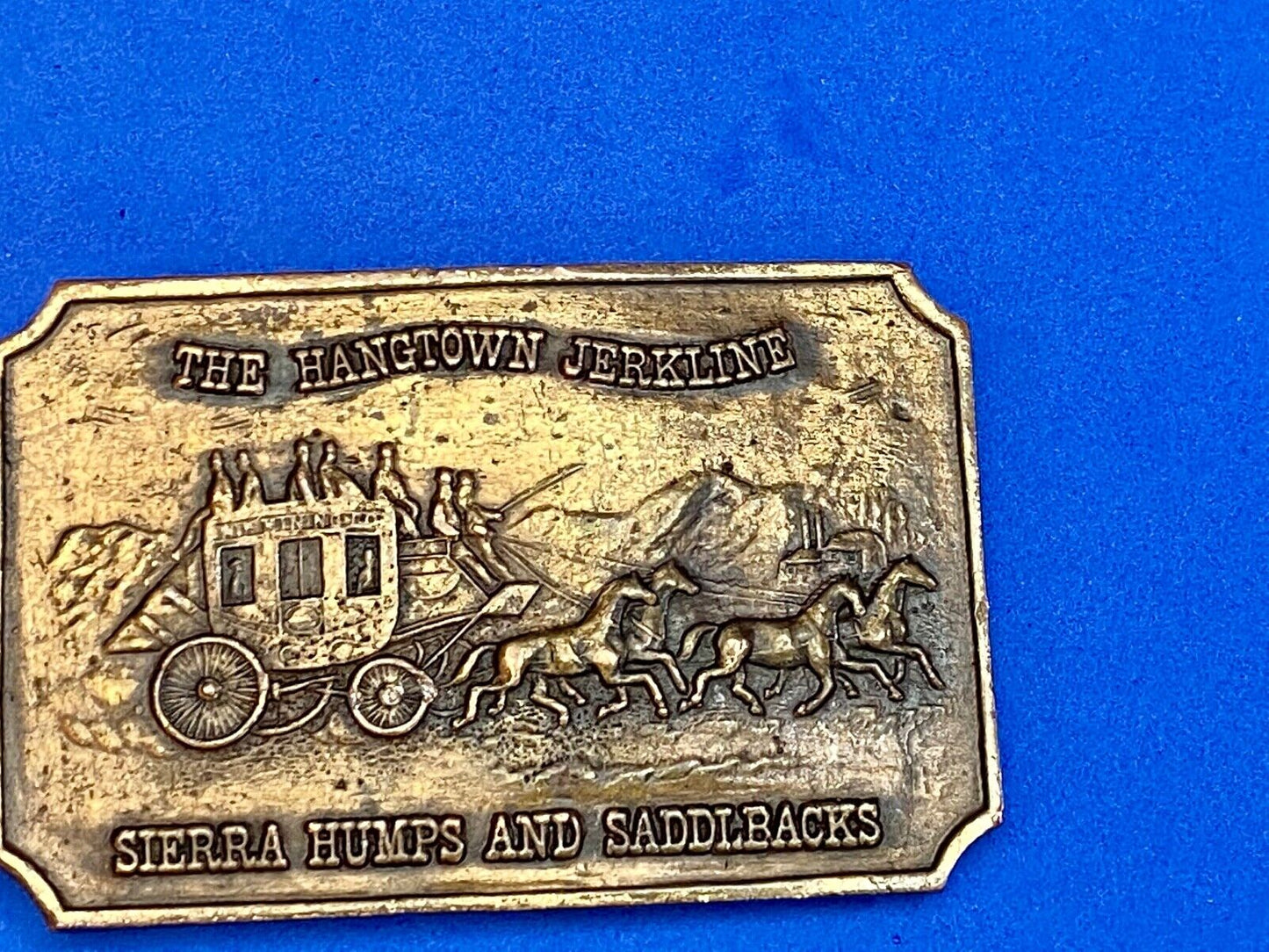 The Hangtown Jerkline - Sierra Humps And Saddlebacks Stagecoach Belt Buckle