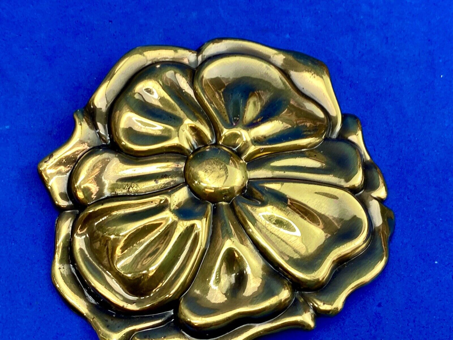 Vintage Charmant of Beverly Hills, CA figural flower belt buckle scarf clip