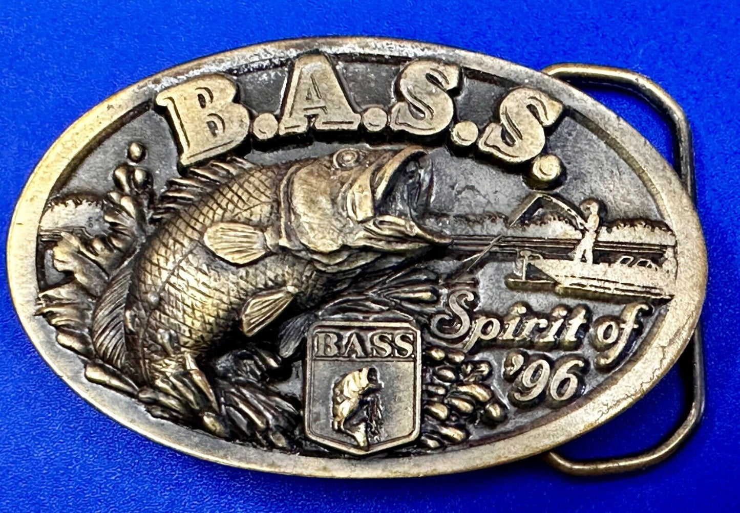 Bass Anglers Sportsman Society Spirit of 76 Bicentennial Fishing Belt Buckle