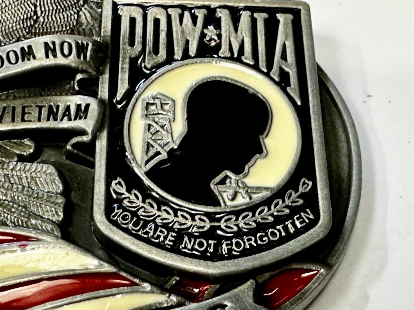 Americas Heroes Freedom Now POW MIA Prisoners of war MIA in Vietnam Belt Buckle