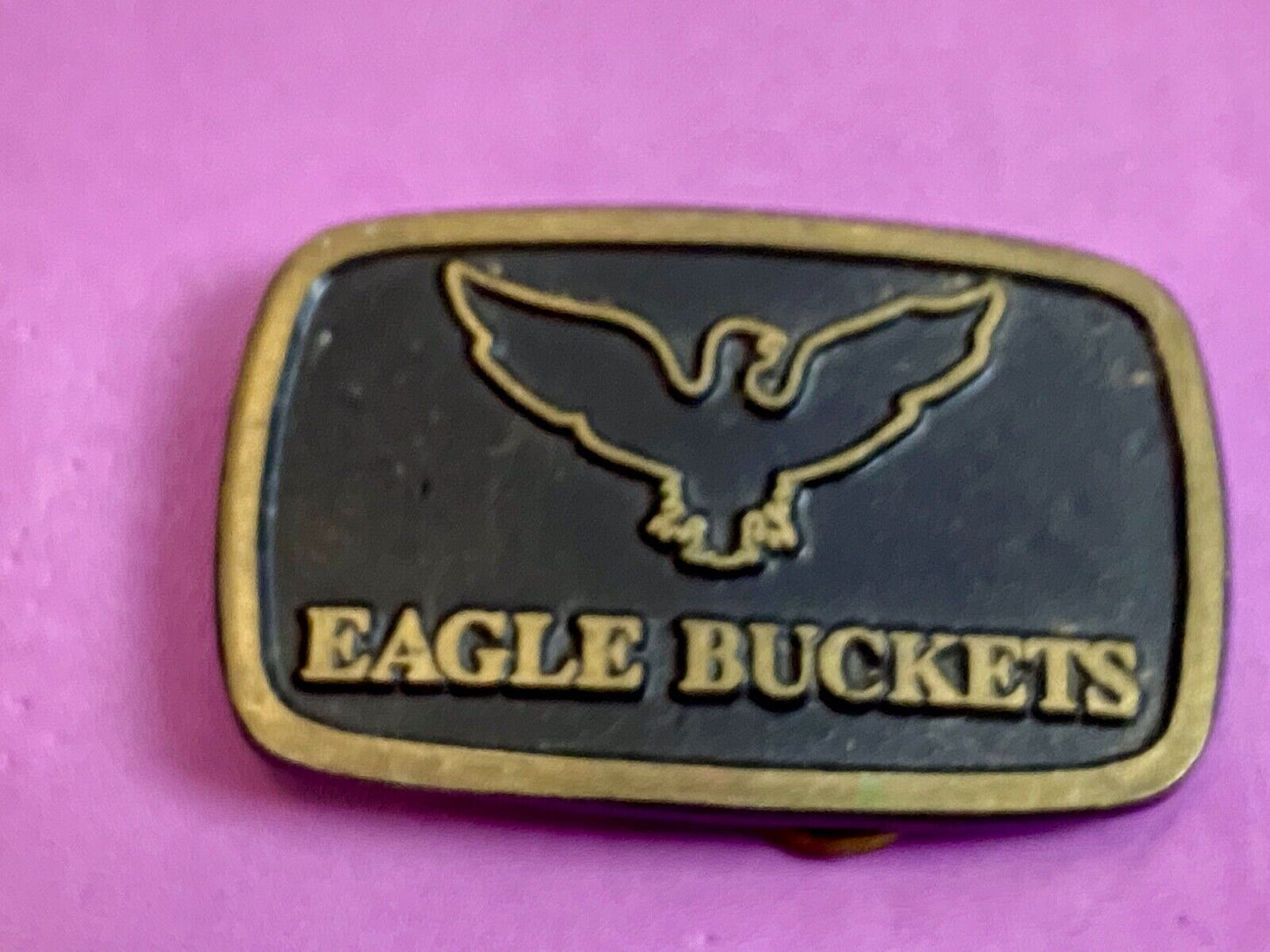 Vintage Heavy Machinery Construction - eagle buckets - belt buckle